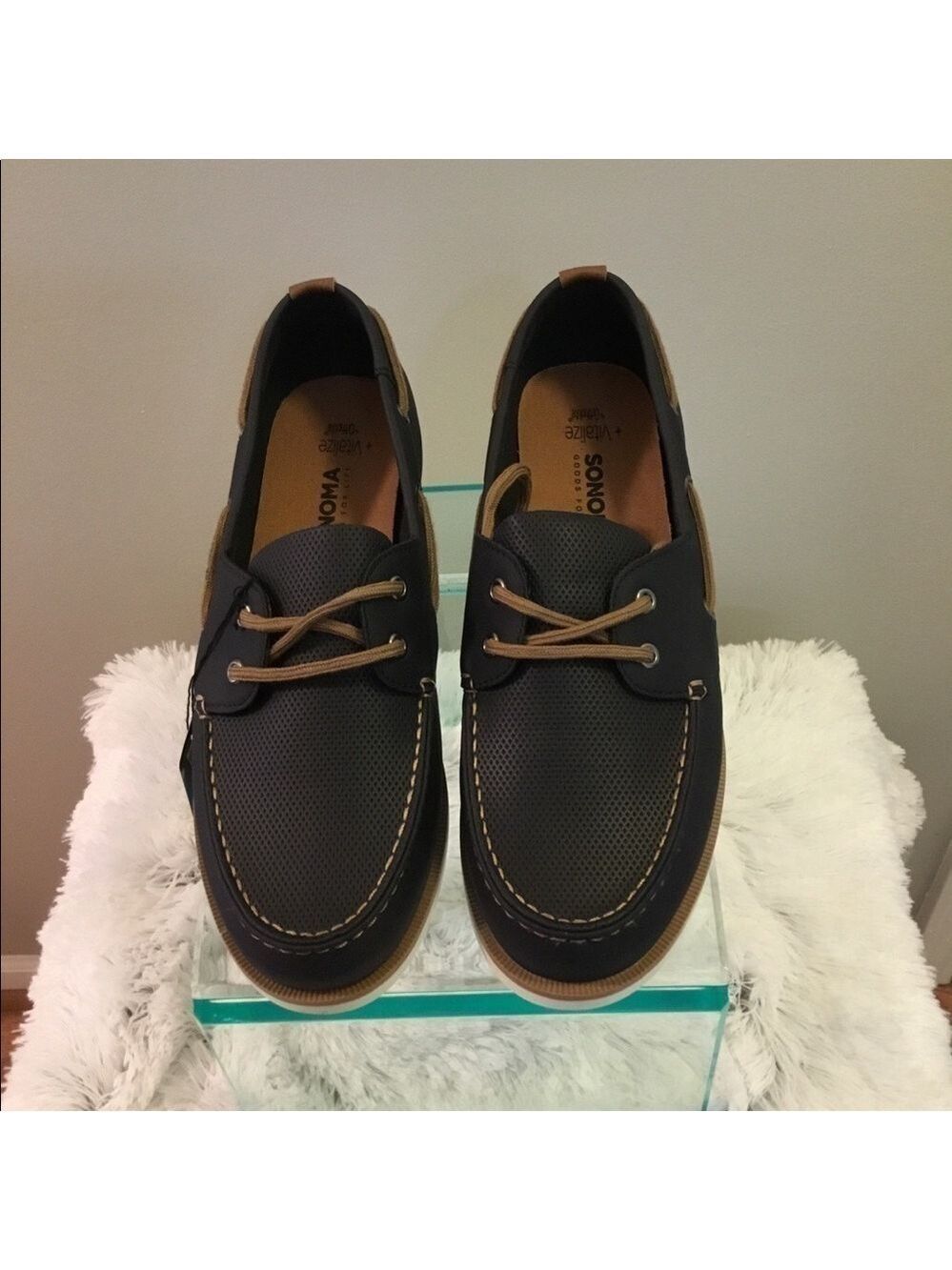 Sonoma Men’s Boat Shoes Various Sizes Navy New In Box